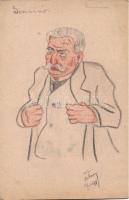 21 db kézzel készített képeslap vegyes minőségben; Budapest látképek, virágok és portrék / 21 hand-p...