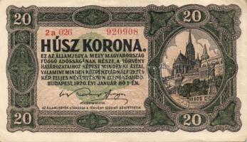 1920. 10f + 20f + 1K + 2K + 10K + 20K + 50K "Orell Füssli Zürich" + 100K "Orell Füssl...