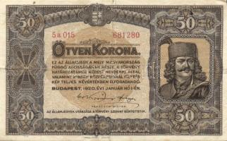 1920. 10f + 20f + 1K + 2K + 10K + 20K + 50K "Orell Füssli Zürich" + 100K "Orell Füssl...