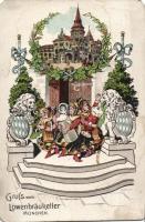 20 db vegyes, világháború előtti német képeslap, többnyire motívumok, rengeteg lithoval, szignós lap...