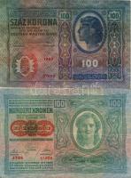 Ausztria 1919 100K felülny. 2klf. variáns T:II