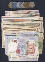 Kis vegyes világ bankjegy és fémpénz tétel, 51db papír- és 9db fémpénz. T:vegyes