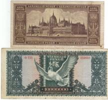 1945-46 2klf. inflációs bankjegy fantáziabélyegzővel ellátva T:II