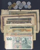 Kis vegyes bankjegy és fémpénz tétel:Csehszlovákia, Csehország, Ausztria, Németország, Kína pénzei T:vegyes