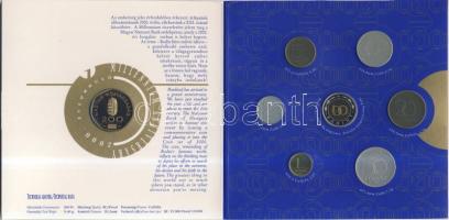 2000. 1Ft-100Ft forgalmi szet 7db + 200Ft "Rodin" díszcsomagolásban T:BU