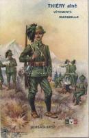 Military uniforms advertisement, Bersagliers s: Léon Hingre