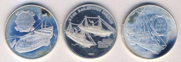 1993. 500Ft Ag "Régi dunai hajók - Árpád" + 1995. 1000Ft Ag "Régi dunai hajók - Hable...