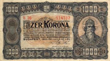 1923 1000K  nyomdajelzés nélkül T:II