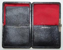 Monogrammos bőr és ezüst (Ag) irattartó 9x14 cm