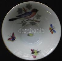 1940 Herendi jelzéssel ellátott Rothschild-mintás porcelán tálka / herendi chinaware bowl 5 cm