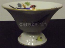 1940 Herendi jelzéssel ellátott Rothschild-mintás porcelán tálka / herendi chinaware bowl 5 cm