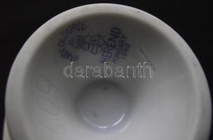 1940 Herendi jelzéssel ellátott Rothschild-mintás porcelán tálka / herendi chinaware bowl 5 cm