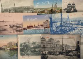 1899-1920. Fiume gyűjtemény, kb.  100 db közte lithok / Sammlung Fiume, ca. 100 Stk. dabei bessere und Lithos