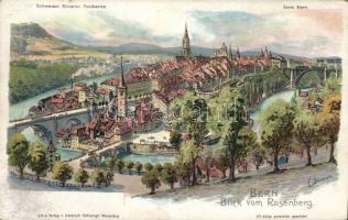 Bern 10 db képeslap a 10-es 30-as évekből, közte lithok