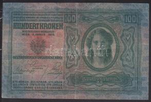 1912. 100K (3x) felülbélyegzés nélkül T:III