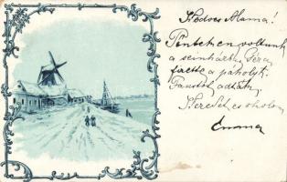 7 db grafikai üdvözlőlap közte több Turul bérmentesítéssel