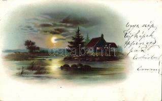 7 db grafikai üdvözlőlap közte több Turul bérmentesítéssel