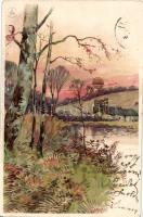 10 db főleg I. világháború előtti festmény reprodukció és üdvözlő