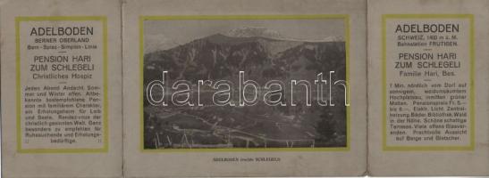 Svájc Adelboden 7 db képeslap a 10-es évekből + 2 összehajtható képes szállodai reklám