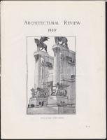 1909 Architectural Review építészeti és szobrászati magazin száma töredékekben sok érdekes képpel