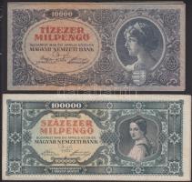 53db-os magyar bankjegy tétel pengőkkel és koronákkal T:vegyes