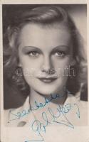 Goll Bea fotólap a színésznő saját kezű aláírásával