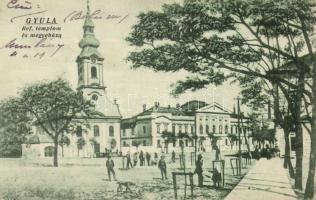 Gyula Megyeháza és Református Templom