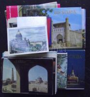 15 db színes modern, szovjet leporelló és képeslapgyűjtemény / 15 leporellos from the Soviet Union