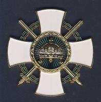 Magyar Szent Korona Rend tisztikeresztje hadidíszítménnyel és kardokkal / gyűjtői replika T:1