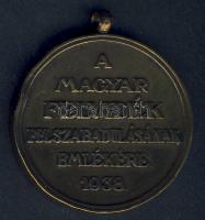 1938. "Felvidék felszabadítása - II. Rákóczi Ferenc" Br emlékérem T:2 kis ph