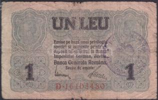 Románia/német megszállás I.V.H. 1917. 1L román felülbélyegzéssel T:IV