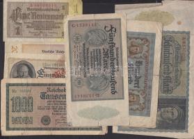 Német Birodalom/Weimari Köztársaság 1920. 100M + 1922. 1000M (2x) + 1000M "Eine Milliarde Mark" felülnyomással + 10.000M + 1923. 500.000M + 200.000.000M + 1937. 1RM T:III,IV