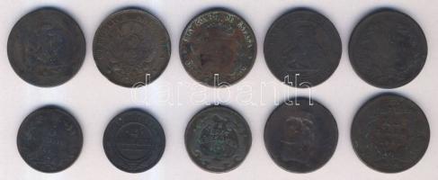 10db klf külföldi bronz pénz T:vegyes