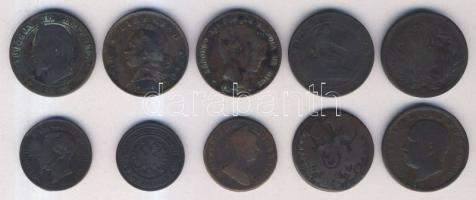 10db klf külföldi bronz pénz T:vegyes
