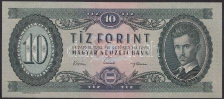 1962. 10Ft fordított hátlapi alapnyomattal "01" T:I