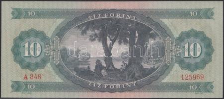 1962. 10Ft fordított hátlapi alapnyomattal "01" T:I