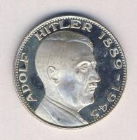 DN "Adolf Hitler" modern ezüstözött fém érem, fantáziakiadás T:exPP