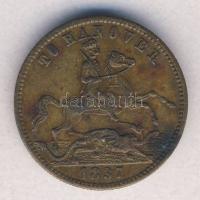 Nagy-Britannia 1837."Victoria Regina" kis réz zseton T:2