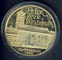 1995. "Szt.László-Nagyvárad" aranyozott réz emlékérem. Szign:Lebó F. T:PP csak 3000db!