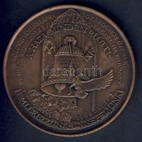 1989. A Magyar Köztársaság kikiáltásának emléket állító Br érem eredeti dísztokban T:1