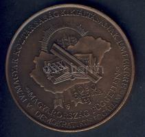 1989. A Magyar Köztársaság kikiáltásának emléket állító Br érem eredeti dísztokban T:1