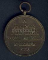 1938. "Felvidék felszabadítása - II. Rákóczi Ferenc" Br emlékérem, mellszalag nélkül T:2-