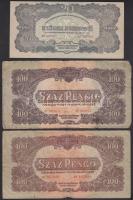 1944. "Vörös Hadsereg" 20P + 100P (2x) kétféle színváltozat T:II,IV