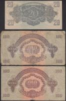 1944. "Vörös Hadsereg" 20P + 100P (2x) kétféle színváltozat T:II,IV