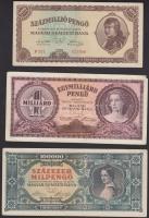 1945-46. 100.000P (6x) + 1.000.000P (8x) + 10.000.000P (14x) + 100.000.000P + 1000.000.000P (2x) + 1...