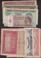 Kis bankjegy tétel, korona, pengő, forint, összesen 34db T:vegyes