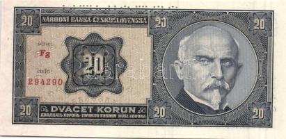 Csehszlovákia 1926. 20K "SPECIMEN" lyukasztással T:I