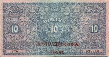 Jugoszlávia 1919. 10D 40K felülnyomással T:II-/III+