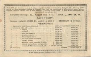 1925.december 5. "Kápolna Sorsjegy" "A" sorozat 5000K T:II+
