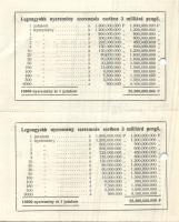 1946. "55. Magyar Osztálysorsjáték" egy negyed "A" és "B" sorsjegye pá...